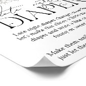 Antiek Bos Baby shower 'Late Night Diaper' Poster (Hoek)