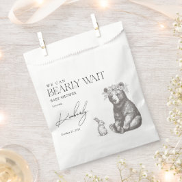 Antiek bos kunnen we nauwelijks wachten Baby showe Bedankzakje