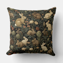 Antiek boskonijnpatroon donkere botanische stijl