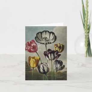 Antiek botanicalstulpen op notecards kaart