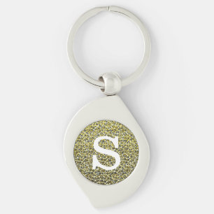 Antiek botanisch blad- en bloempatroon sleutelhanger