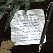 Antiek botanisch herbarium wit specimenlabel vierkante sticker