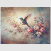 Antiek botanisch kolibrie-art decoupage tissuepapier (Voorkant)