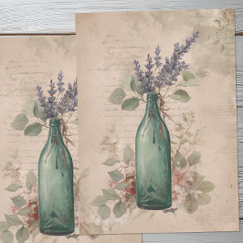 Antiek botanisch lavendel tissuepapier