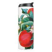 Antiek botanische appelfruitregeling, appelsap thermosbeker (Gedraaid links)
