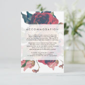 Antiek Botanische Fete Bruiloft Details Informatiekaartje (Staand voorkant)