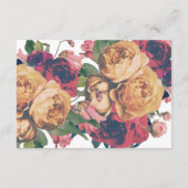 Antiek Botanische Fete Wedding Reception Card Informatiekaartje (Achterkant)