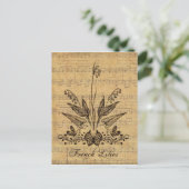 Antiek botanische Franse Lillies Briefkaart (Staand voorkant)