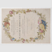 Antiek botanische schouderafscheiding tissuepapier (Voorkant)