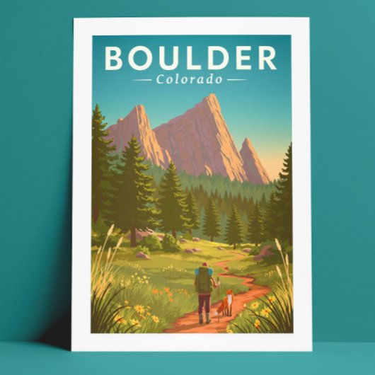 Antiek Boulder Colorado Briefkaart