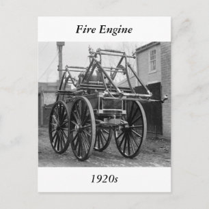 Antiek brandweermotor, jaren 20 briefkaart