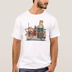 Antiek brandweerstoomputer Mannen T-shirt