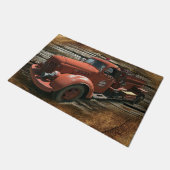 Antiek brandweerwagen  brandweerwagen deurmat (Schuin)