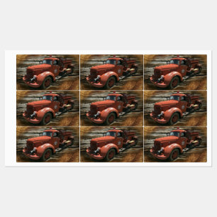 Antiek brandweerwagen brandweerwagen labels