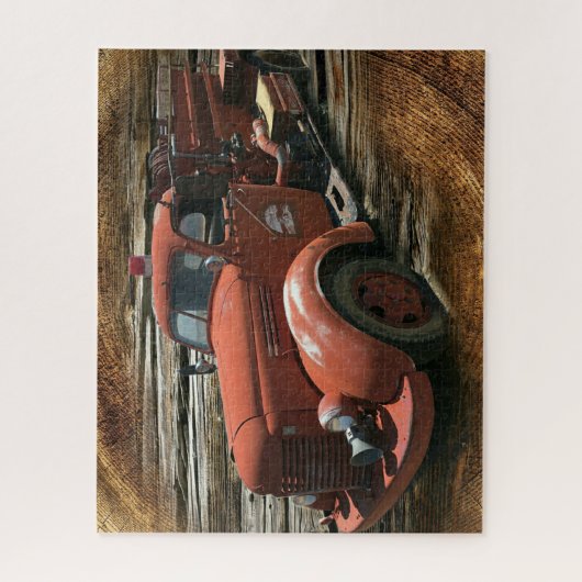 Antiek brandweerwagen  brandweerwagen legpuzzel (Verticaal)