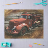 Antiek brandweerwagen brandweerwagen tissuepapier (Craft)