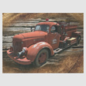 Antiek brandweerwagen  brandweerwagen tissuepapier (Voorkant)