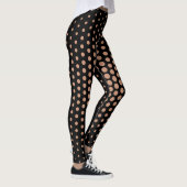 Antiek brass Techno Dot Patroon Leggings (Rechts)