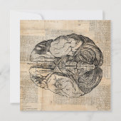 Antiek breindiagram Oude Fashioned Art Kaart (Voorkant)