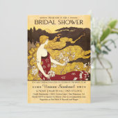 Antiek Bridal Shower-uitnodigingen Kaart (Staand voorkant)