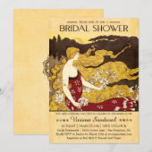 Antiek Bridal Shower-uitnodigingen Kaart (Voorkant / Achterkant)