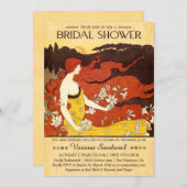 Antiek Bridal Shower-uitnodigingen Kaart (Voorkant / Achterkant)