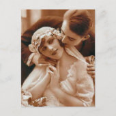 Antiek Bride en Groom Romantic Gifts Briefkaart (Voorkant)