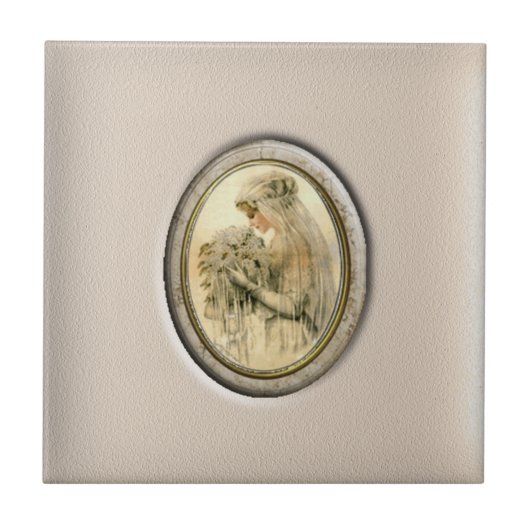 Antiek bride tegeltje (Voorkant)