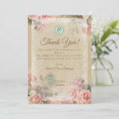 Antiek brief - Hartelijk dank Bedankkaart (Staand voorkant)