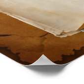 Antiek brief Je eigen bericht schrijven Aangepast Poster (Hoek)