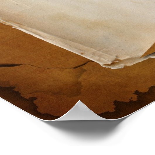 Antiek brief Je eigen bericht schrijven Aangepast Poster (Hoek)