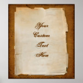 Antiek brief Je eigen bericht schrijven Aangepast Poster (Voorkant)