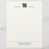 Antiek brief T - letterhead Briefhoofd Ontwerp (Voorkant)