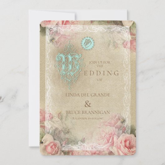 Antiek brief - uitnodiging tot huwelijk (Voorkant)