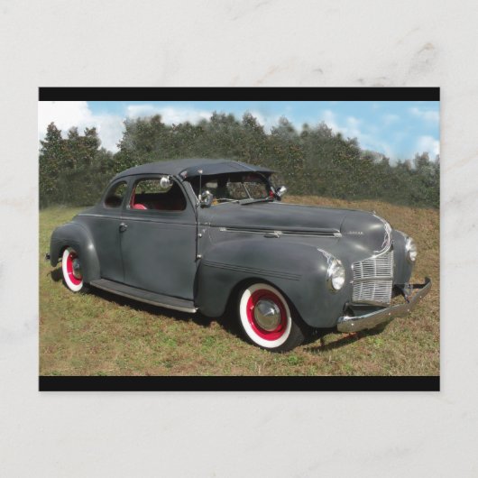 Antiek Briefkaart 1939 Dodge Coupe (Voorkant)
