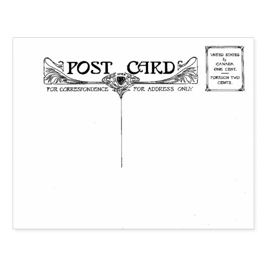 Antiek Briefkaart Art Nouveau Era  Rubberstempel (Afrduk)