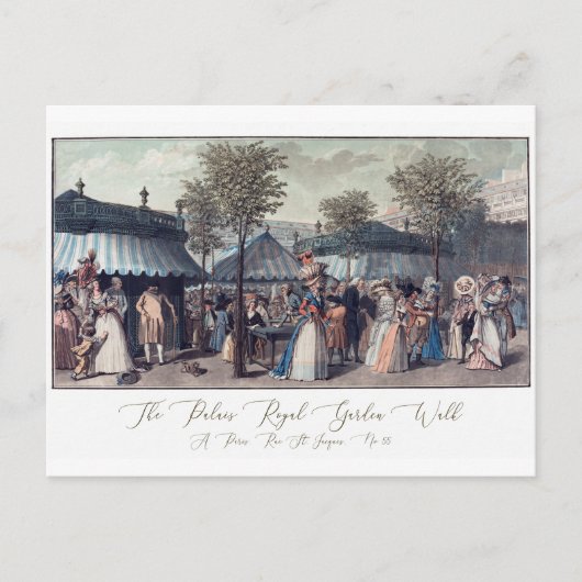 Antiek Briefkaart  illustratie Franse Mode (Voorkant)