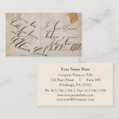 Antiek Briefkaart Visitekaartje (Voorkant / Achterkant)