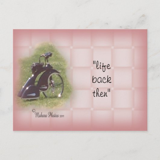 Antiek Briefkaart voor trycycle - pas het aan (Voorkant)