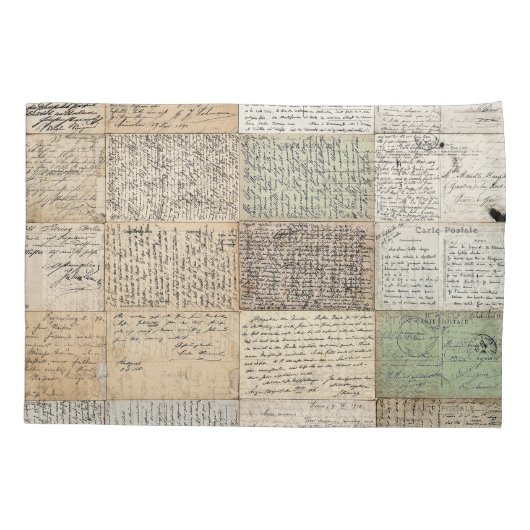 Antiek Briefkaarten Franse  achtergrond Kussensloop (Achterkant)