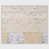 Antiek  Briefkaarten handschrift Cadeaupapier (Vlak)