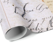 Antiek  Briefkaarten handschrift Cadeaupapier (Rol Hoek)