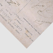 Antiek  Briefkaarten handschrift Tissuepapier (Detail)