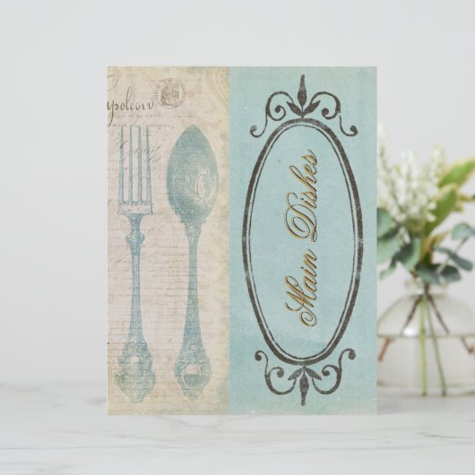 Antiek brieven Recipe dividers (Staand voorkant)