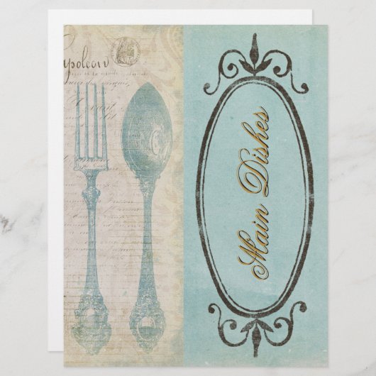 Antiek brieven Recipe dividers (Voorkant / Achterkant)