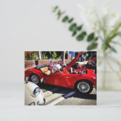 Antiek Britse auto Briefkaart (Staand voorkant)