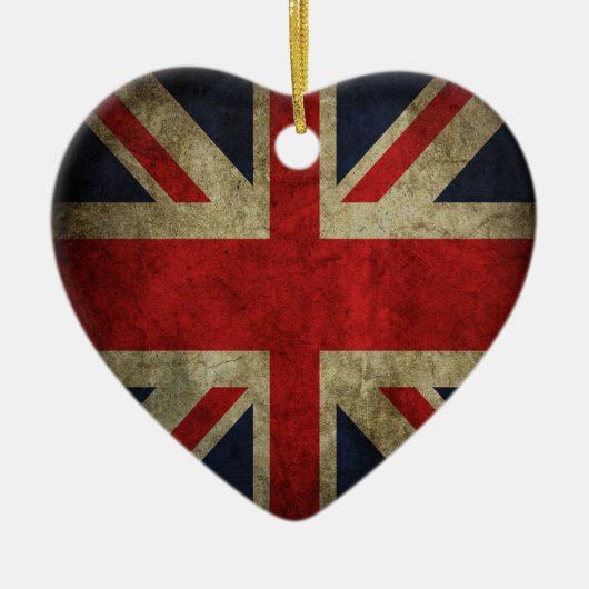 Antiek Britse vlag VK Keramisch Ornament (Voorkant)