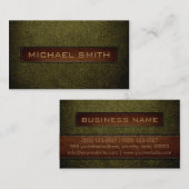 Antiek brons leder Kijk professioneel Visitekaartje (Voorkant / Achterkant)