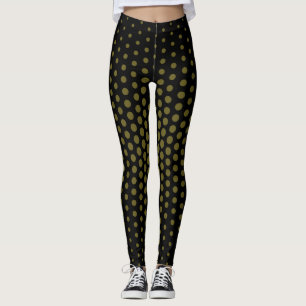 Antiek Bronze Techno Dot Pattern Leggings