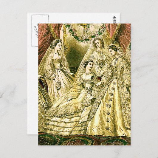 Antiek bruidsschat briefkaart (Voorkant / Achterkant)